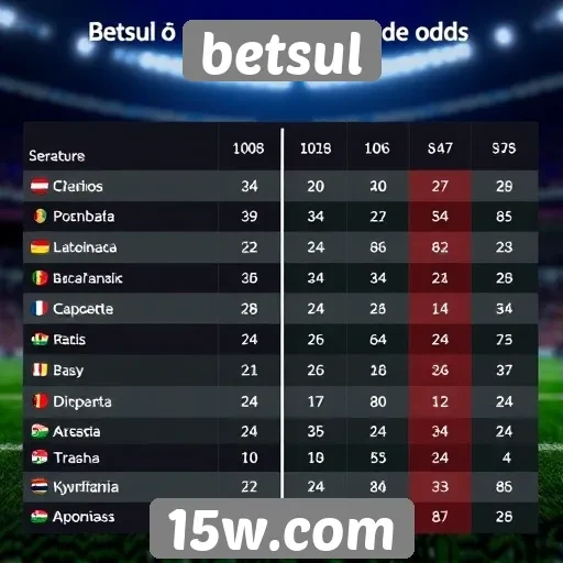 Comparativo de odds no betsul e concorrentes